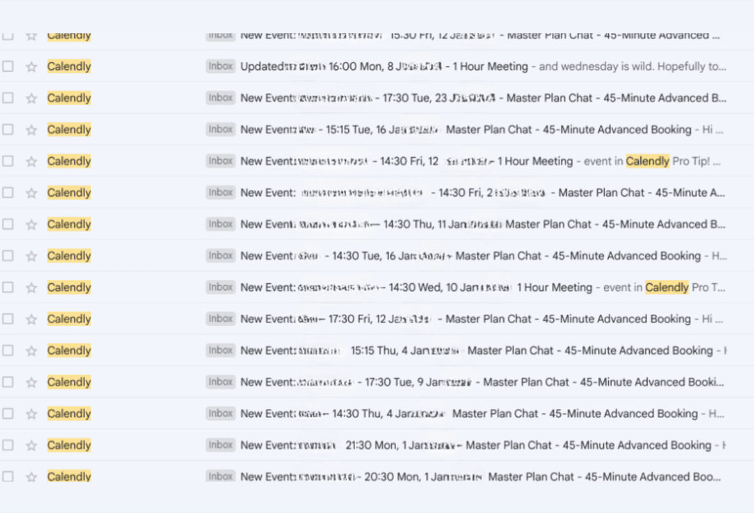 a calendar full of booked sales calls